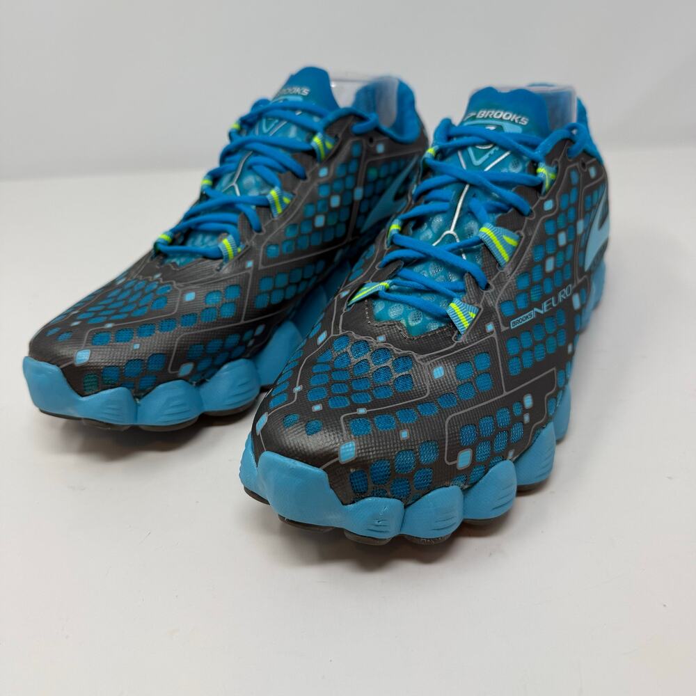 Brooks Neuro Running Shoes Women's 10.5 Blue Grey Flexible Trainers Workout EUC